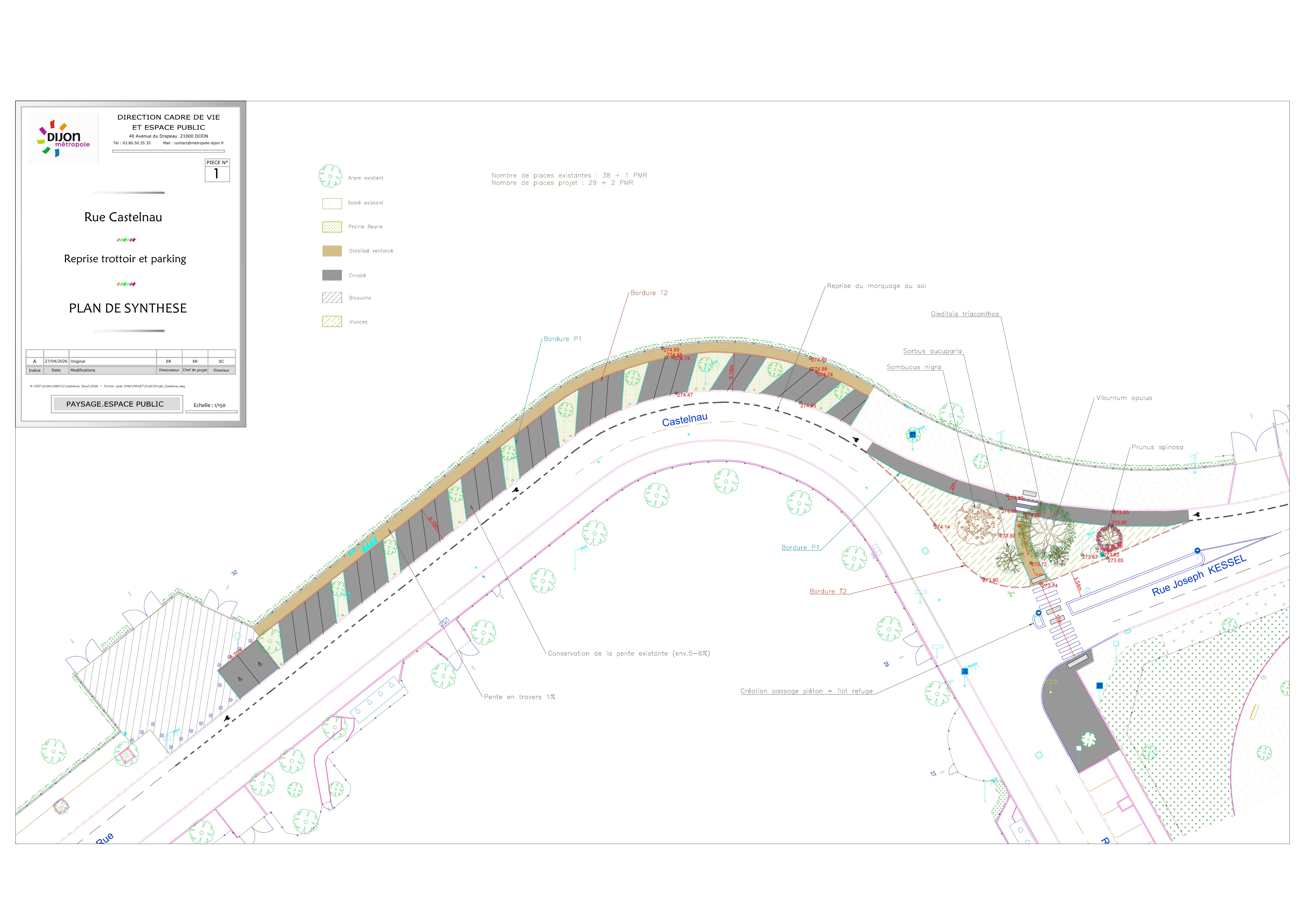 Plan de synthèse, rue Castelnau