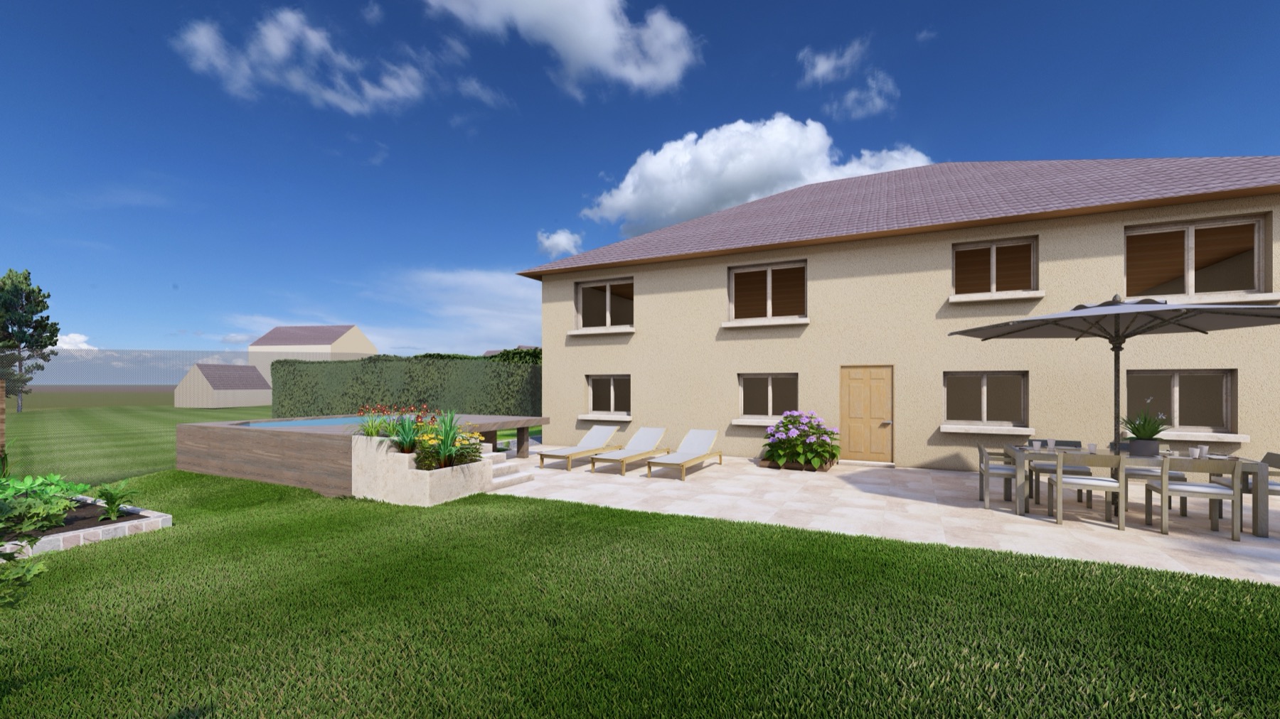 Massifs et transition vers le potager