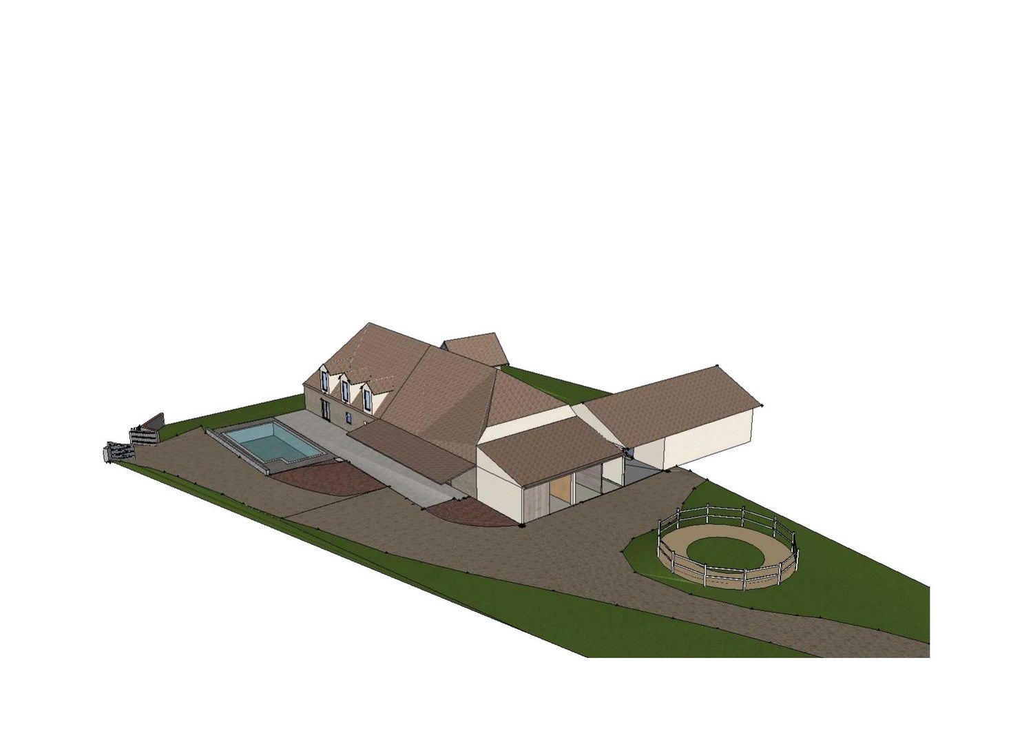 Maquette 3D de base, avant textures et environnement